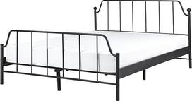 Mauressac Metalinis lovos rėmas 140 x 200 cm Pramoninio dizaino juodas