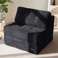 MAXYOYOYO sulankstoma sofa su miego funkcija, sulankstoma sofa lova su didelio tankio atraminėmis putomis, nešiojamoji 4-in-1 sulankstoma kėdė, virstanti grindų gulte, universali grindų sofa