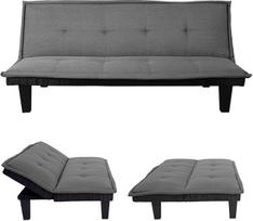 Mendler HWC-C87 3-vietė sofa lova Svečių lova Sulankstoma sofa lova 170 x 100 cm Tekstilė Tamsiai pilka