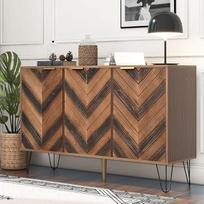 Merax Sideboard Virtuvės spintelė Svetainės bufeto spintelė Comode Virtuvės spintelės Virtuvės bufetas Exclusive Sideboard su trimis durimis Virtuvės spintelė Virtuvės bufeto spintelė