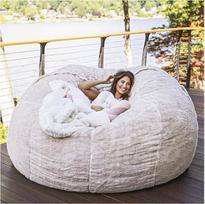 Milžiniškas Bean Bag kėdė be užpildo dirbtinio kailio tingus sofos dangtelis didelis Lounger skalbiamas Jumbo Bean Bag milžiniškas atminties putų baldai