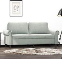 Minkštas minkštasuolis 359529 2 vietų sofa sofa 2 vietų minkštasuoliai svetainei Sofa minkštasuoliai šviesiai pilka 140 cm aksomas
