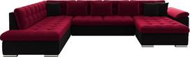 Mirjan24 Niko kampinė sofa, dizaino sofa-lova su miego funkcija, U formos sofa, didelis spalvų pasirinkimas, gyvenamasis kraštovaizdis (kampinė sofa dešinė, Kronos 07 + Kronos 02 + Kronos 07)