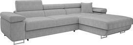 Mirjan24 Torezio mini kampinė sofa su lovos dėže, reguliuojamais galvos atlošais, patogiu paminkštinimu, kampinė sofa su miego funkcija, skirta svetainei, L formos sofa (Poso 110, šonas: dešinysis)