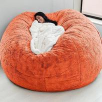 Minkštas ir pūkuotas dirbtinio kailio maišelis "Bean Bag", skirtas žaidimų kėdėms ir sodo kėdėms, apvalus minkštas ir pūkuotas dirbtinio kailio maišelis "Bean Bag", skirtas žaidimų kėdėms ir sodo kėdėms "Giant Fur Bean Bag" 150 x 65 cm