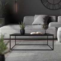 ML-Design Kavos staliukas 110 x 39,5 x 59 cm Juodas stačiakampio formos, metalinis rėmas, pramoninis dizainas, stalas prieškambaryje, šoninis stalas, svetainės stalas, konsolinis stalas, sofos stalas, prieškambario stalas