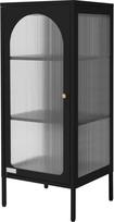 ML-Design Vitrina 42 x 102,5 x 40 cm, juoda, siaura vitrina su 3 lentynomis ir 1 durelėmis, svetainės metalinė plieno spinta, pramoninis stilius, knygų spinta, dokumentų spinta, biuro spinta