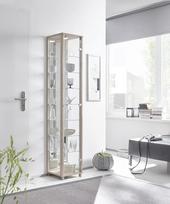 möbelando Berlin IV Sonoma ąžuolo stiklo vitrina