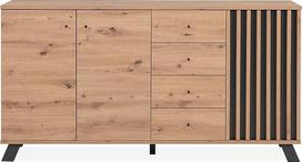 möbelando Medan Spintelė (plotis x aukštis x gylis) 160 x 85 x 40 cm "Artisan" ąžuolas / antracitas