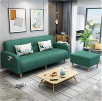 Modernes Modulares Sofa Mit Hocker, Bequeme Lounge-Couch Und Fußhocker-Set for Wohnzimmer, Zuhause, Wohnung, Akzentmöbel for Kleine Räume(D,185+50cm)