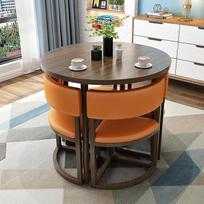 Modernus 5 dalių valgomojo stalo rinkinys 4 asmenims Apvalus 80 cm pusryčių stalas su minkštomis minkštomis kėdėmis idealiai tinka mažoms erdvėms Biuruose Butuose Studijų kambariuose Balkonuose
