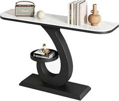 Modernus minkštasuolis, mažesnė, ilgesnė sofa su geometriniu metaliniu stalviršiu, minkštas, skirtas sofos priekyje arba kaip stalviršis ant grindų (švarus, 120x30x80 cm)
