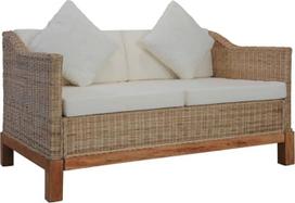 MOONAIRY 2-vietė sofa su pagalvėlėmis, grindų sofa, šezlongas, maža sofa, kušetė, sofa, poilsio sofa, sofos ir kušetės, svetainės sofa, svetainės sofa, svetainės sofa, natūralaus rotango sofa