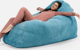 Mopsas, milžiniškas pupų maišas sofa Bean Bag Cord Turquoise