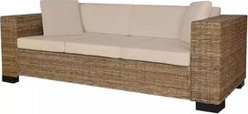 MOONAIRY 8 dalių 3 vietų sofos komplektas, grindų sofa, šezlongas, maža sofa, sofa, sofa, kušetė, poilsio sofa, sofos ir kušetės, svetainės sofa, paauglių kambariui, tikrasis rotango audinys