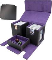 MTG Commander kaladžių dėžutė, kurioje telpa 200+ kortų, kortų žaidimo dėžutė su langeliu, "3-in-1", magnetinė kortų organizavimo priemonė Magic Commander TCG CCG, 4 skyreliai