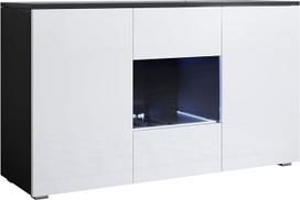 Muebles bonitos Spintelė Luke A2 modelis (120 x 70 cm) su standartinėmis kojelėmis Juoda / Balta