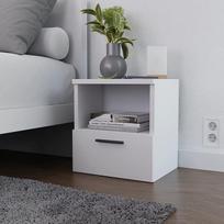 Naktiniai staliukai Naktiniai stalčiai Naktinė spintelė 1 stalčius Šoninis staliukas su saugykla Balta Produkto dydis W37 x H40 x D30cm