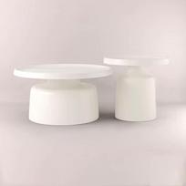 Nesting Round Couchtisch-Set, Metallrahmen mit stabilem Sockel, Mid-Century Design für Wohnzimmer, Schlafzimmer oder Büro