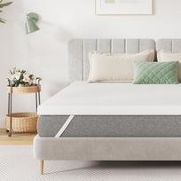 Novilla Matratzen Topper 160x190 5cm Höhe Bambus-Schaumstoff MatratzenTopper für Boxspringbett Wohnwagen Schlafsofa Matratzenauflage Bezug Waschbar Oeko-TEX