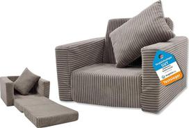 Odolplusz Vaikiška sulankstoma kėdutė | Vaikiška sofa Mini kėdutė Vaikiška kėdutė Mieloji kėdutė Vaikiški baldai vaikų kambariui (smėlio spalvos velvetas)