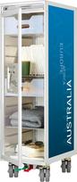 Oro linijų vežimėliai žemynai, biuro spinta, stiklinė vitrina, mobili kolekcionieriaus vitrina, stiklinė vitrina, pramoniniai baldai, standartas: Atlas, 103 x 30,5 x 40,5 x 40,5, orlaivis