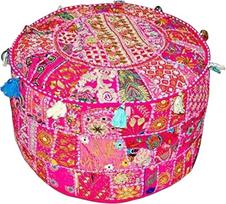 Osmanų Pouf padengti Dekoratyvinis Patchwork patogus Osmanų etninės medvilnės pagalvėlė Bean Bag dizaino grindų siuvinėtas Pouf padengti
