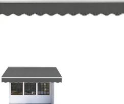 Pakeitimo markizės Valance juosta 3.5m x 20cm sodo terasa Sunkiosios pareigos vandeniui atsparus UV spinduliams atsparus audinys Gofruotas Valance baldakimas markizės terasos balkono terasos pakeitimui