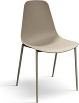 PAZZO DESIGN Alix Id_992 4 kėdžių rinkinys iš taupe polipropileno su metalinėmis kojelėmis
