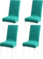 PiccoCasa Stretch Spandex valgomojo kėdės apima nuimamas skalbiamas viešbučio šalis virtuvė vestuvių Teal aukštos atgal kėdės apima