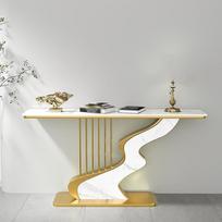 Prabangus prieškambario konsolinis stalas, sofos prieškambario stalas su stačiakampiu viršumi, modernus šiferis, įėjimo siauras akcento stalas, Art Deco Sideboard stalai prieškambaryje, fojė, už sofos (aukso balta C, 100