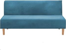 Rankų Futon dangtelis Stretch Sofa lova Slipcover Baldų apsauga Elastingas itin minkštas aksomas Aukštos Spandex audinio Sofa skydas Futon dangtelis (Peacock Blue)