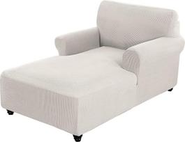 Rankų šezlongas Lounge kėdė Stretch Sofa Slipcover gyvenamajam kambariui Dviguba rankų Lounge kėdė Baldų apsauga miegamajame Mašininis skalbimas (Dramblio kaulas)