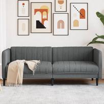Rantry 3 vietų sofa Tamsiai pilkas audinys Sodo baldai Sofa lova Svetainės sofos Lauko sofos Lauko svetainė Terasa Lauko kiemas
