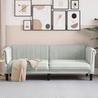 Rantry Šviesiai pilka aksomo 3 sėdimų vietų sofa Baldų apdaila Sodo sofa lova Svetainės sofos Lauko sofos Lauko svetainė Terasa Lauko terasa Lauko