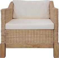 Ratano sofos komplektas 2-TLG. Rattan Sofagarnitur mit Kissen und Polstern als Gartenmöbel Set