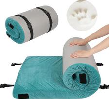 REDCAMP Camping Memory Foam čiužinys, nešiojamasis Roll Up kelionių čiužinys Miegamojo padas su krepšiu grindims Pilka 191x76 /191x97 cm