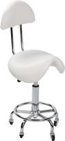 REDCAMP Roller Saddle taburetė su nugaros atrama Ergonominė pasukama kėdė Hidraulinis reguliuojamas taburetė odontologui Spa masažo salonas kirpykla Balta