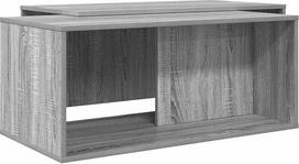 Rechteckiges Couchtisch Set aus Holzwerkstoff in Weiß mit 2 Tischen für das Wohnzimmer, modernes Kaffeetisch Set 2 Stück Weiß Holzwerkstoff