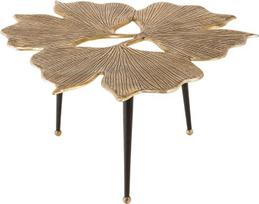 riess-ambiente.de Dekoratyvinis kavos staliukas Ginkgo lapai 75 cm aukso spalvos rankų darbo metalas