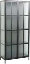 riess-ambiente.de Pramoninė vitrina Dura Steel 80 cm Black Metal Corrugated Glass Highboard