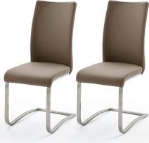 Robas Lund Schwinger Arco 2 dalių komplektas Nerūdijančio plieno rėmas / natūralios odos apmušalas / apie 43 x 103 x 52 cm cappuccino