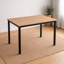 SAM Agata valgomojo stalas | Valgomojo stalas 110 x 70 cm | Mediena | Spalva: Ąžuolas | Mažas virtuvės stalas ir rašomasis stalas | 15 mm stalviršis | Valgomojo stalas su juodomis stalo kojomis | Modernus tiesus stalviršis