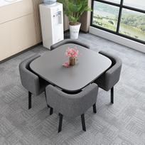 Rundes Küchentisch-Set mit 4 Stühlen, 5-teiliges Möbelstück für Dining Room Kitchen oder Konferenzen, 80 x 75 cm, stilvolles und vielseitiges Design