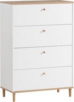 Schildmeyer Hilda 701890 Komoda matinės baltos spalvos / "Artisan Oak Decor" 80 x 40 x 116,7 cm