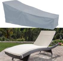 Šezlongų užvalkalas su patvaria 210D medžiaga, apsauginis sodo šezlongų užvalkalas (dydis: 208 cm ilgis x 76 cm plotis x 78 cm aukštis) (pilka)