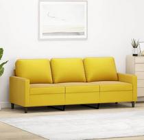 ShGaxin 359215 3-vietė sofa, geltona, 180 cm, aksomas, svetainės sofa, Sofos ir kušetės, Atpalaiduojanti sofa, Svetainės sofa