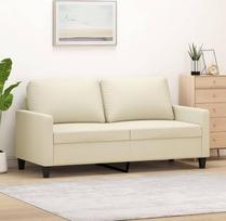 ShGaxin 359138 2-vietė sofa Cream 140 cm, dirbtinė oda, Sofos ir sofos, Sofa svetainė, Sofa paauglių kambariui, Sofa poilsiui, Sofa miegamajam, Miegamojo sofa, Minkšta sofa