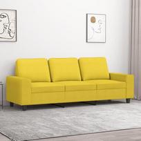 ShGaxin 359404 3 vietų sofa, šviesiai geltona, 180 cm audinys, poilsio sofa, sofos ir kušetės, poilsio sofa, svetainės sofa, sofa su miego funkcija