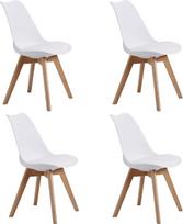 SHIITO 4 OTTO kėdžių rinkinys Aliumininis plienas Buko mediena 42D x 47W x 84H cm